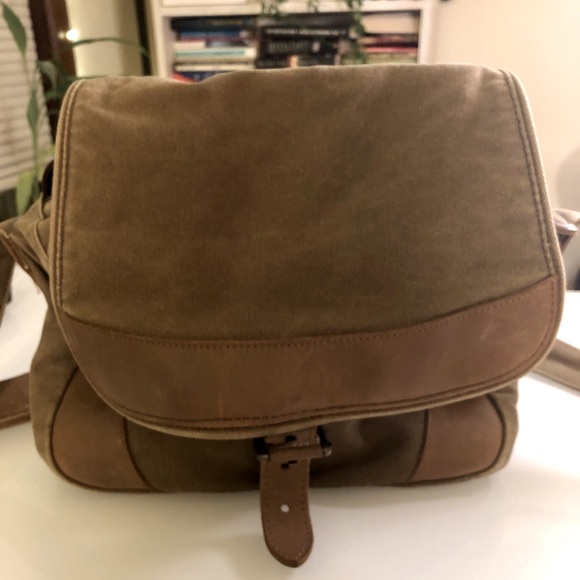 L.L. Bean canvas satchel (brown) - Picture 2 of 8